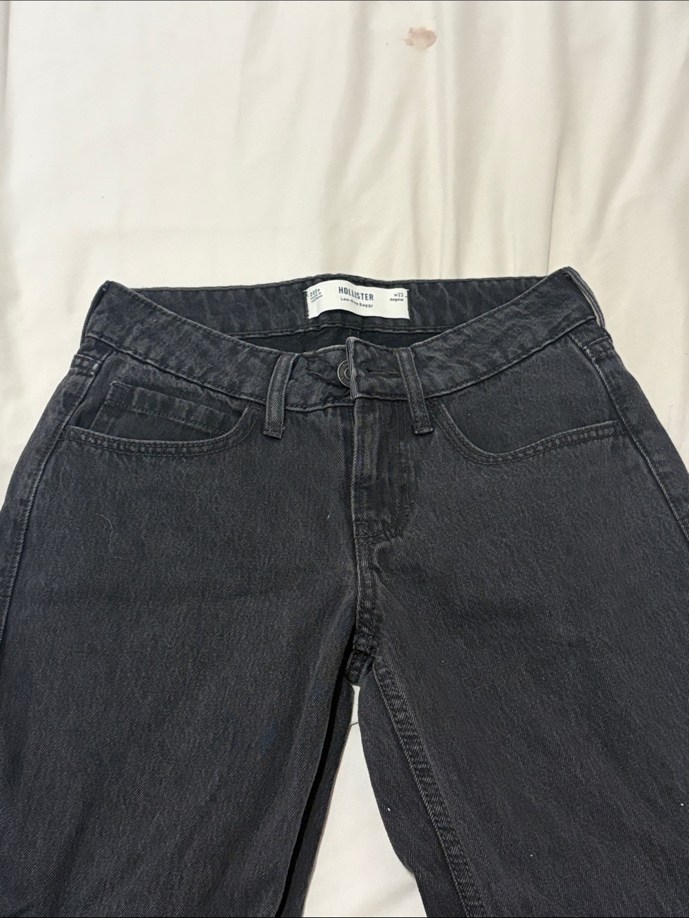 Hollister Women's Charcoal low-Rise Jeans